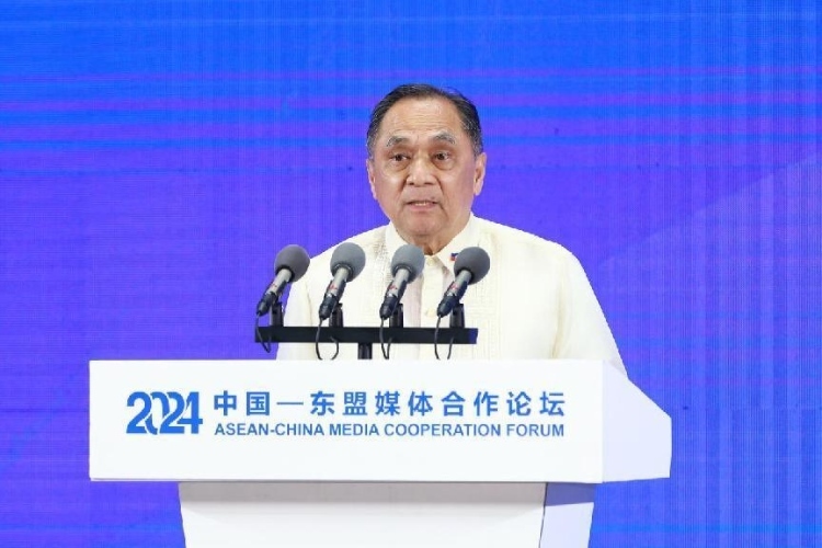 吉米致辭。中國外文局供圖