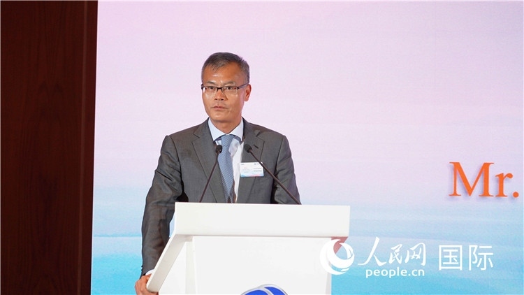 中國駐南非使館鄭冰開公使發(fā)言。 人民網(wǎng) 張茜 攝