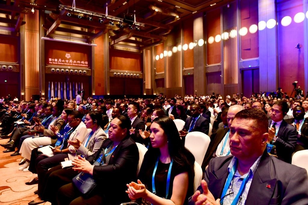 與會嘉賓出席第十屆尼山世界文明論壇。新華社記者 郭緒雷 攝