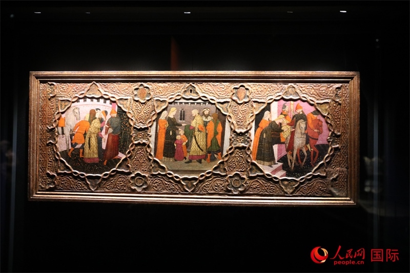展覽“傳奇之旅：馬可·波羅與絲綢之路上的世界”展品。人民網(wǎng) 殷韜攝