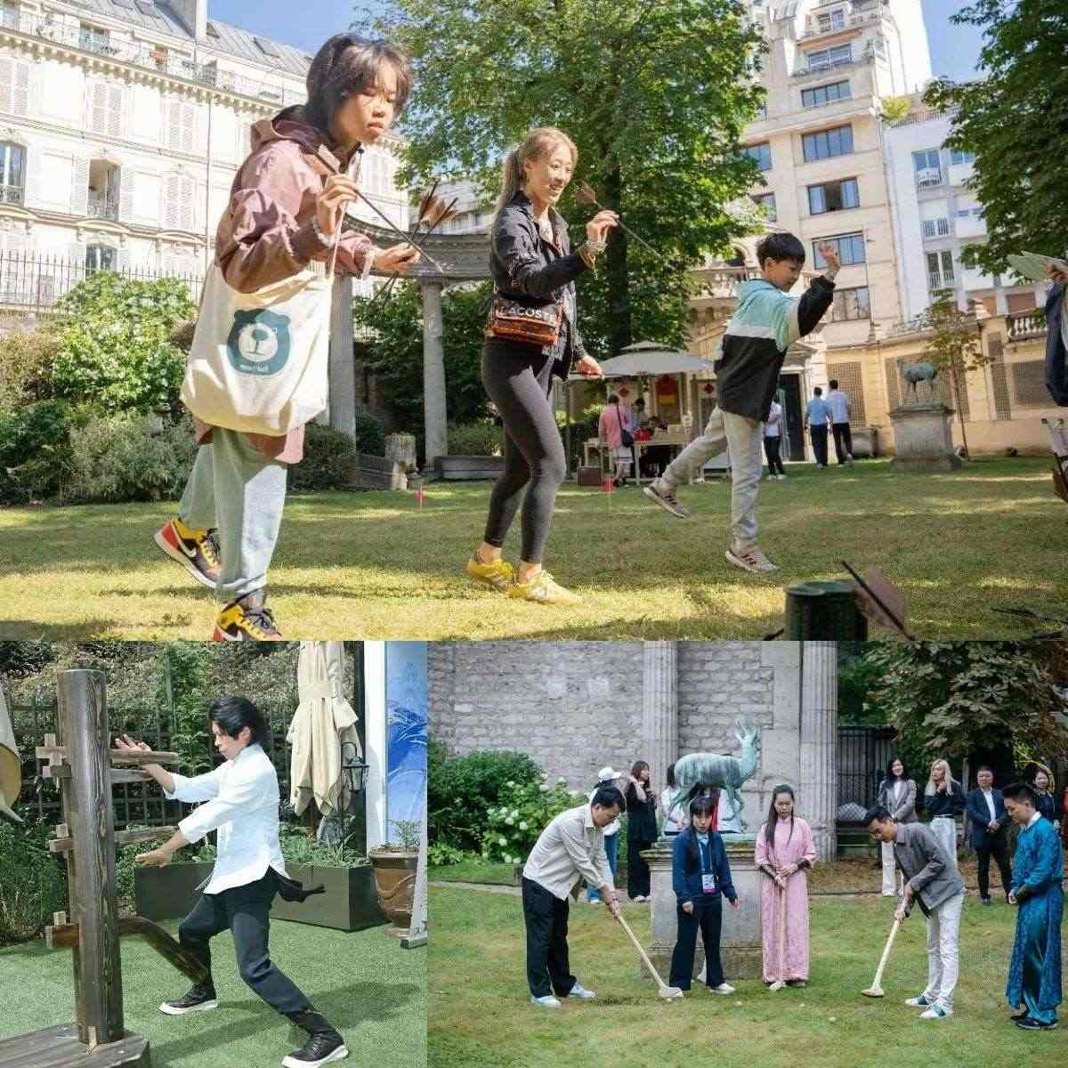 中國傳統(tǒng)體育項目互動體驗區(qū)樂趣橫生?！爸袊摇惫﹫D