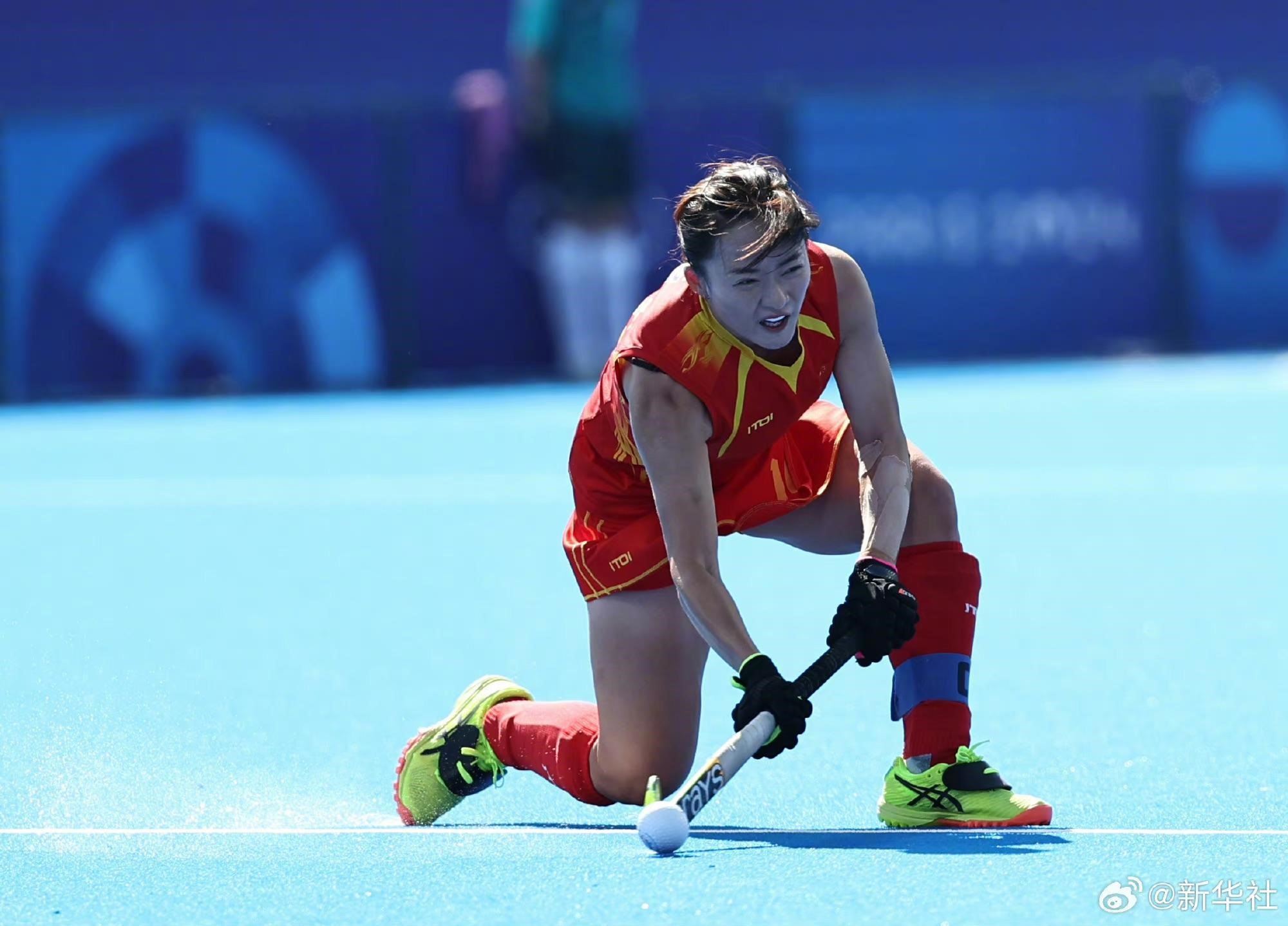 巴黎奧運會上，中國女子曲棍球隊在賽場揮灑汗水