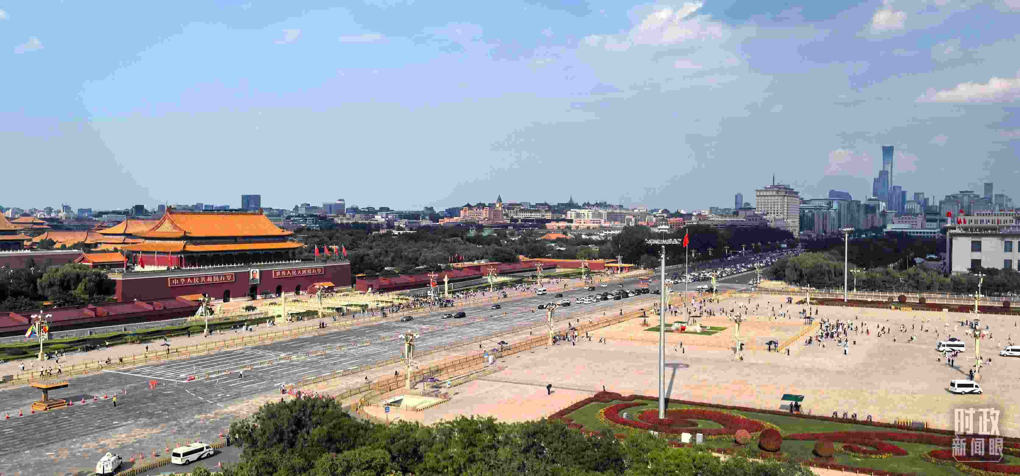 9月6日的天安門廣場。（總臺(tái)央視記者王子杭拍攝）