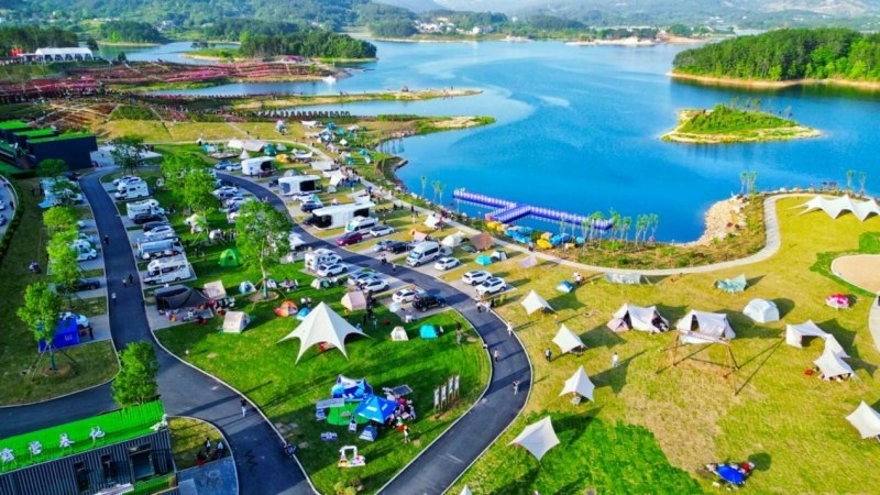 牛車河月亮灣露營基地。受訪方供圖