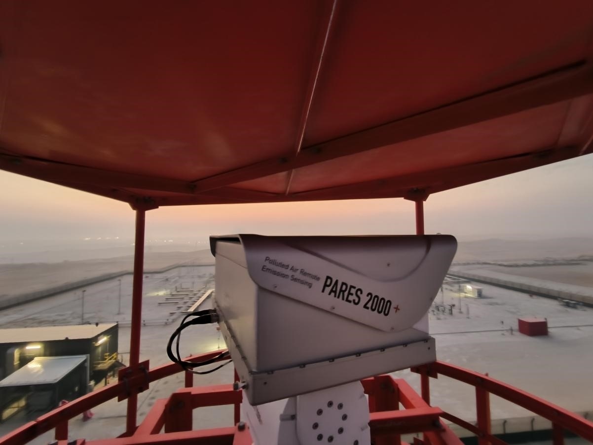 紅外線氣體監(jiān)測及智能預警系統(tǒng)主設備。振華石油供圖