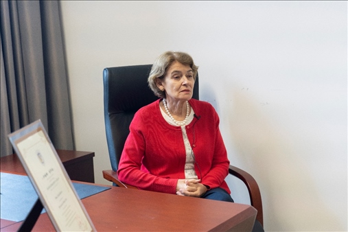 聯(lián)合國教科文組織前總干事伊琳娜·博科娃接受人民網(wǎng)采訪。人民網(wǎng) 常沙攝