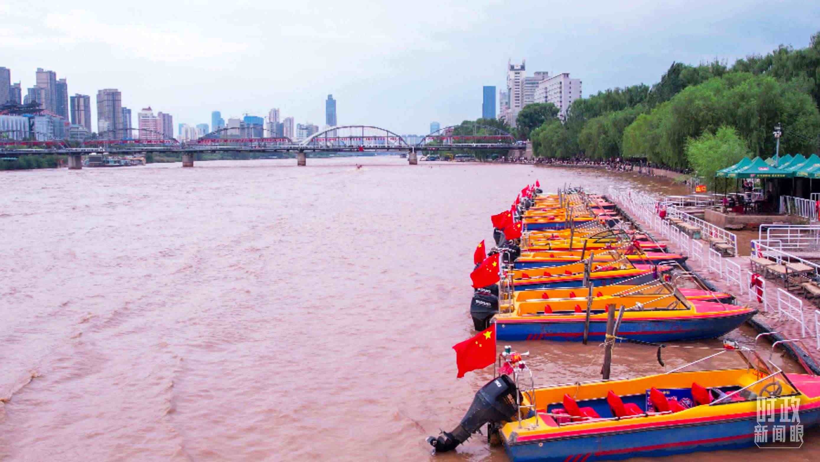 △黃河蘭州段。（總臺(tái)記者張吉瑞拍攝）