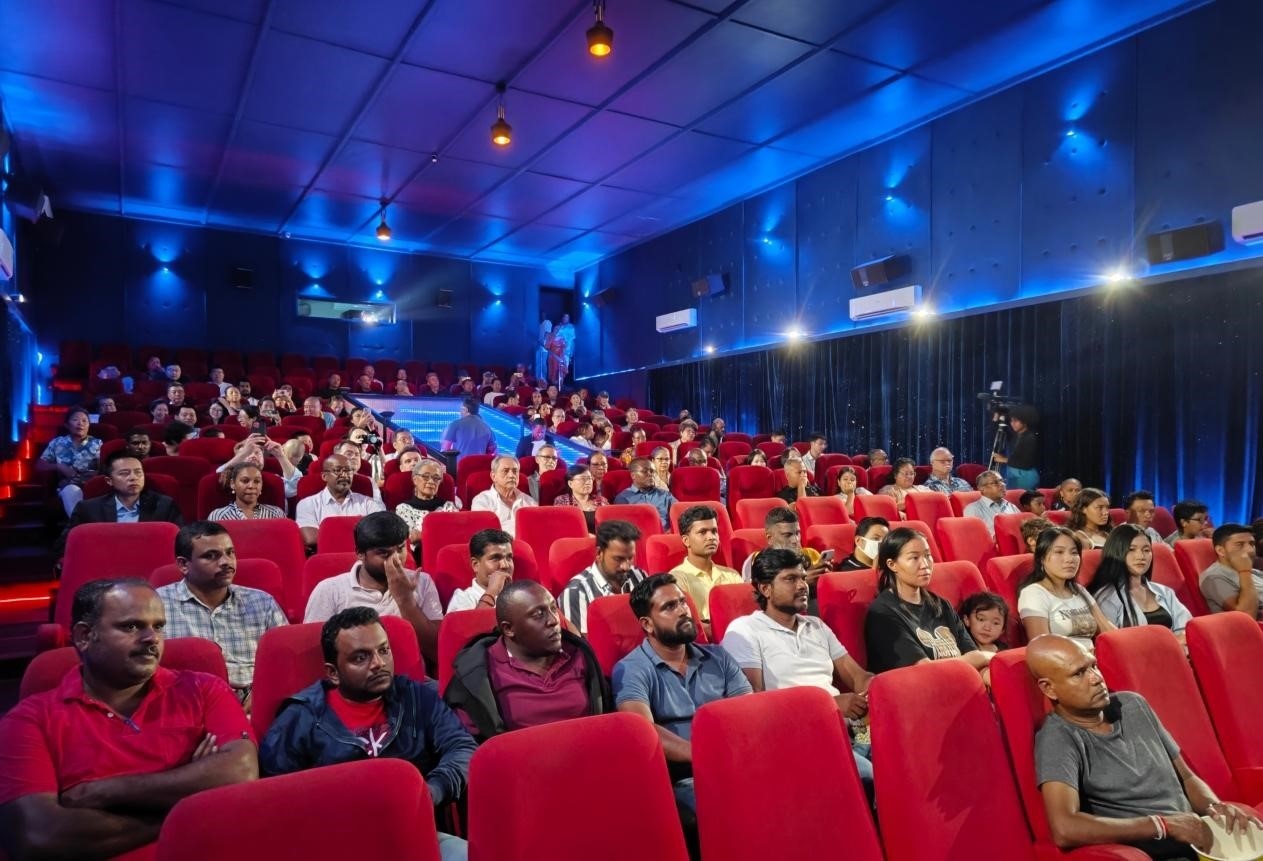 塞舌爾首屆中國電影節(jié)開幕式現(xiàn)場。林育楠 攝