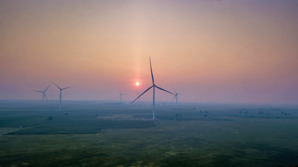 內(nèi)蒙古通遼市238萬千瓦風電基地。（受訪者供圖）