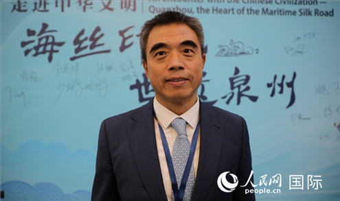 泉州市人民政府副市長(zhǎng)姚飛接受人民網(wǎng)采訪。人民網(wǎng) 王婧攝