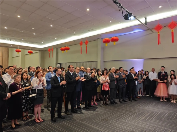 圖為招待會(huì)現(xiàn)場(chǎng)。 中國(guó)駐累西腓總領(lǐng)館供圖