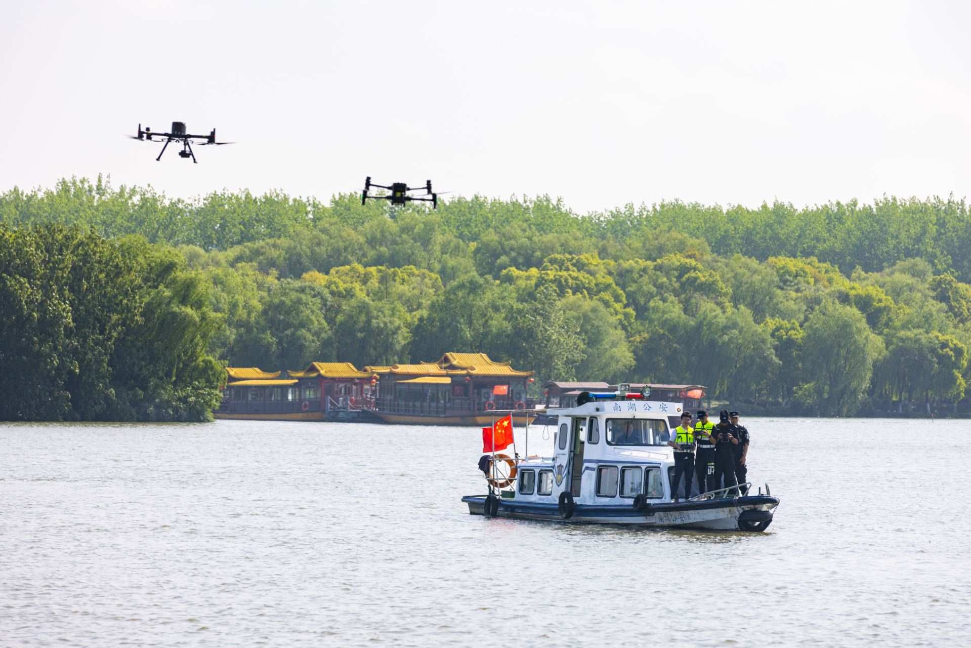 無人機(jī)義警隊(duì)。公安部供圖