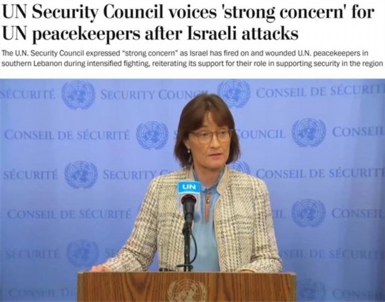 《華盛頓郵報》報道截圖（題圖為本月安理會輪值主席、瑞士常駐聯(lián)合國代表帕絲卡萊·貝里斯維爾）