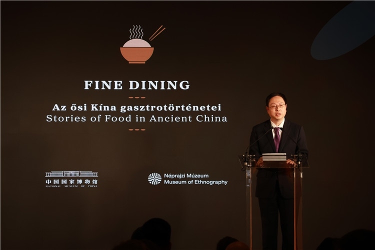 中國(guó)國(guó)家博物館副館長(zhǎng)楊帆致辭。圖片由中國(guó)駐匈牙利大使館提供。