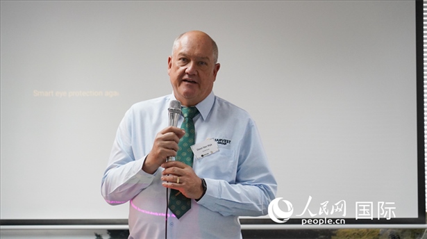 碩豐集團市場總監(jiān)迪恩·范·維克發(fā)言。人民網(wǎng) 張茜攝