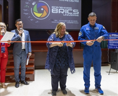 5月29日，“宇宙·金磚國(guó)家”圖片巡回展在北京舉辦。 北京俄羅斯文化中心供圖