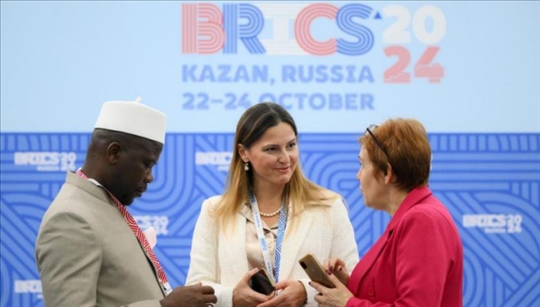 金磚國家領(lǐng)導(dǎo)人第十六次會(huì)晤期間，新聞?dòng)浾咴趪H新聞中心工作