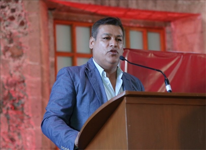 阿爾貝托·維拉致辭。主辦方供圖