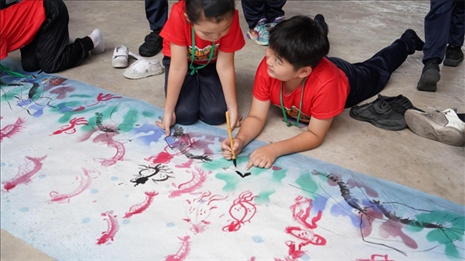 水墨畫教學(xué)。主辦方供圖