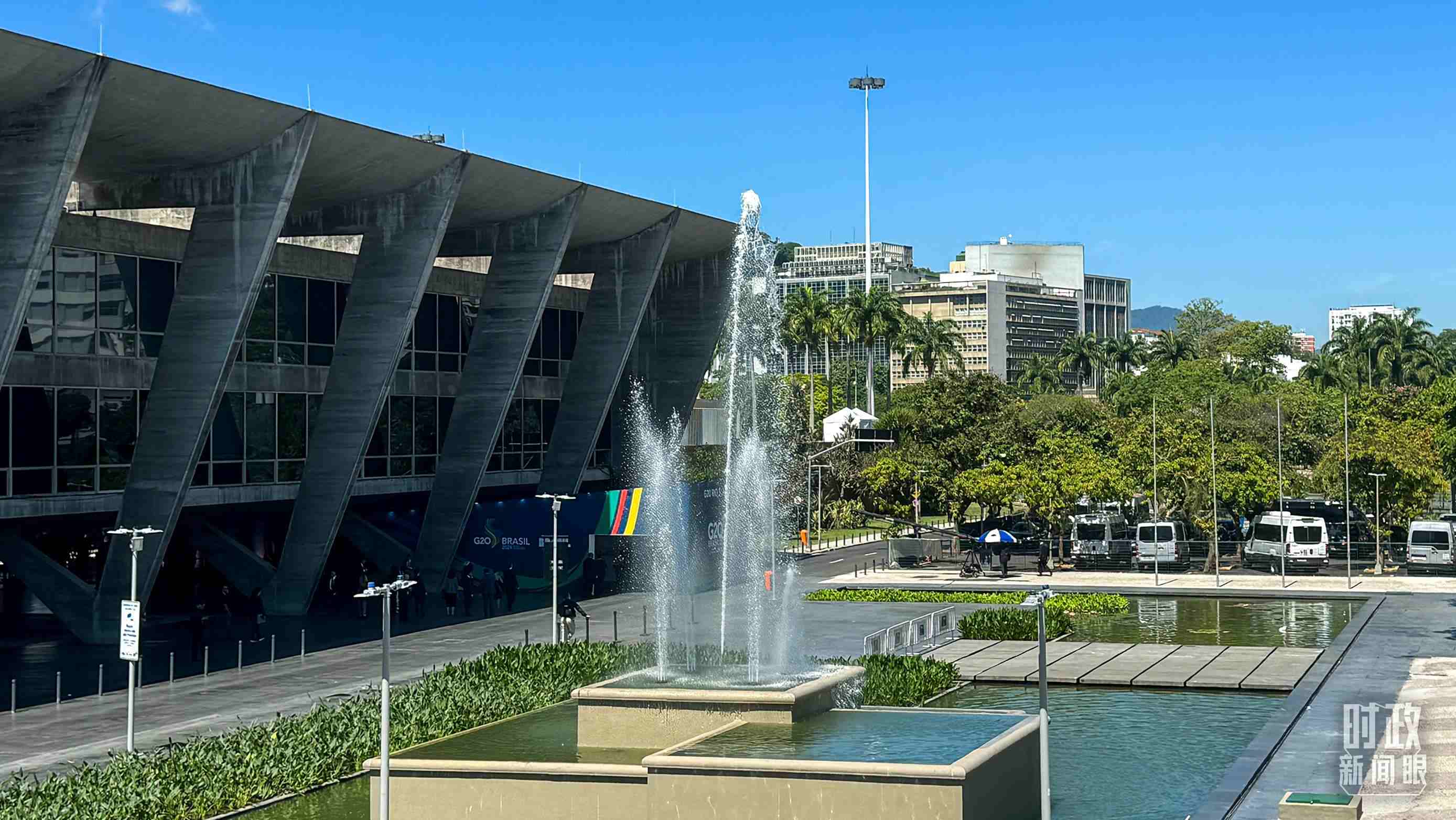 △G20峰會舉辦地，巴西里約熱內(nèi)盧現(xiàn)代藝術(shù)博物館。（總臺央視記者趙怡彬拍攝）