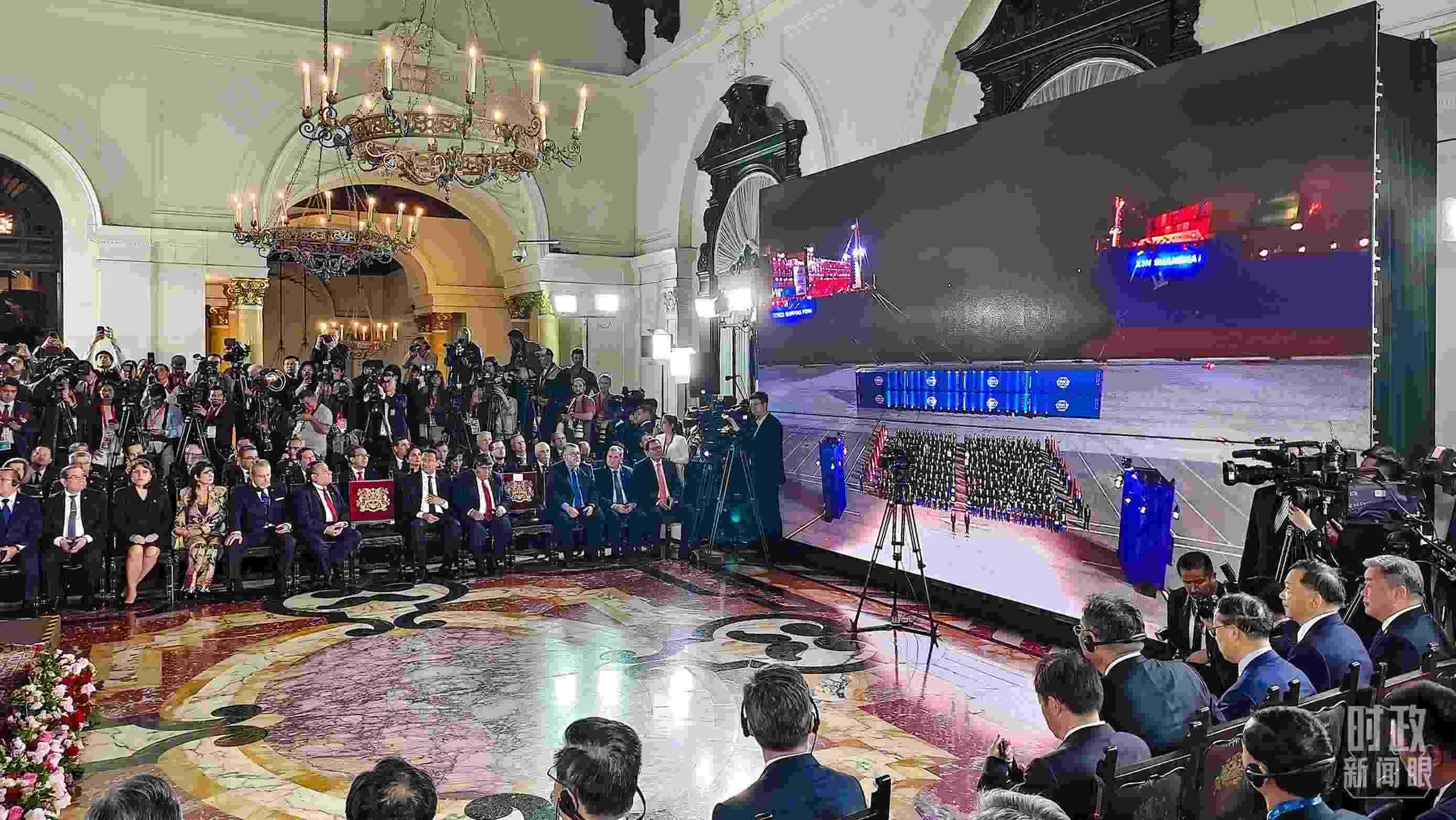 錢凱港開港儀式現(xiàn)場(chǎng)。（總臺(tái)央視記者韓銳拍攝）