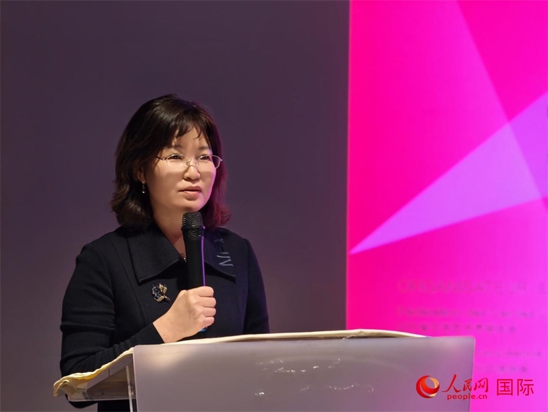 遼寧省文聯黨組書記、主席邵玉英致辭。人民網記者 于超凡攝