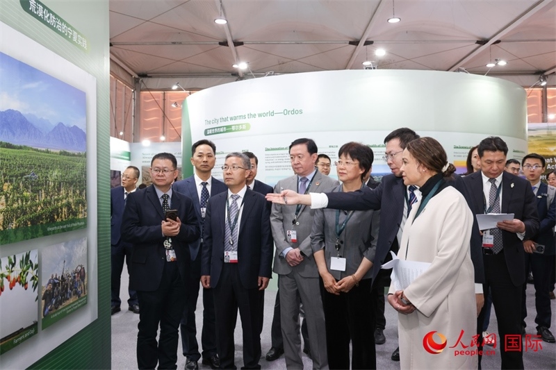 嘉賓參觀中國(guó)館。人民網(wǎng)記者任皓宇攝