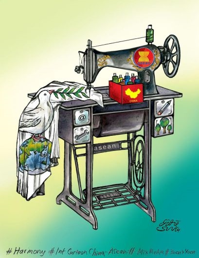 單幅卡通一等獎獲獎作品。（主辦方供圖）