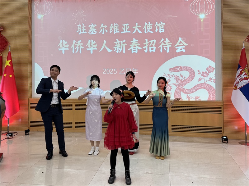 招待會現(xiàn)場表演。諾維薩德孔子學(xué)院供圖