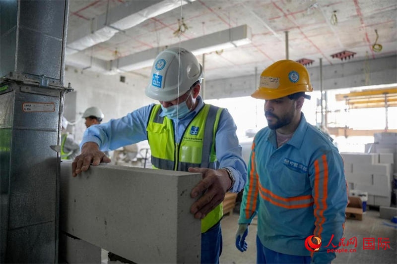 砌墻。人民網(wǎng)塔里克·易卜拉欣攝