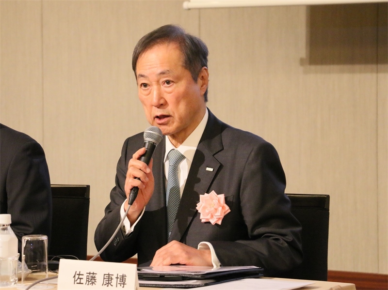 日中投資促進機構(gòu)會長佐藤康博致辭。人民網(wǎng) 許可攝