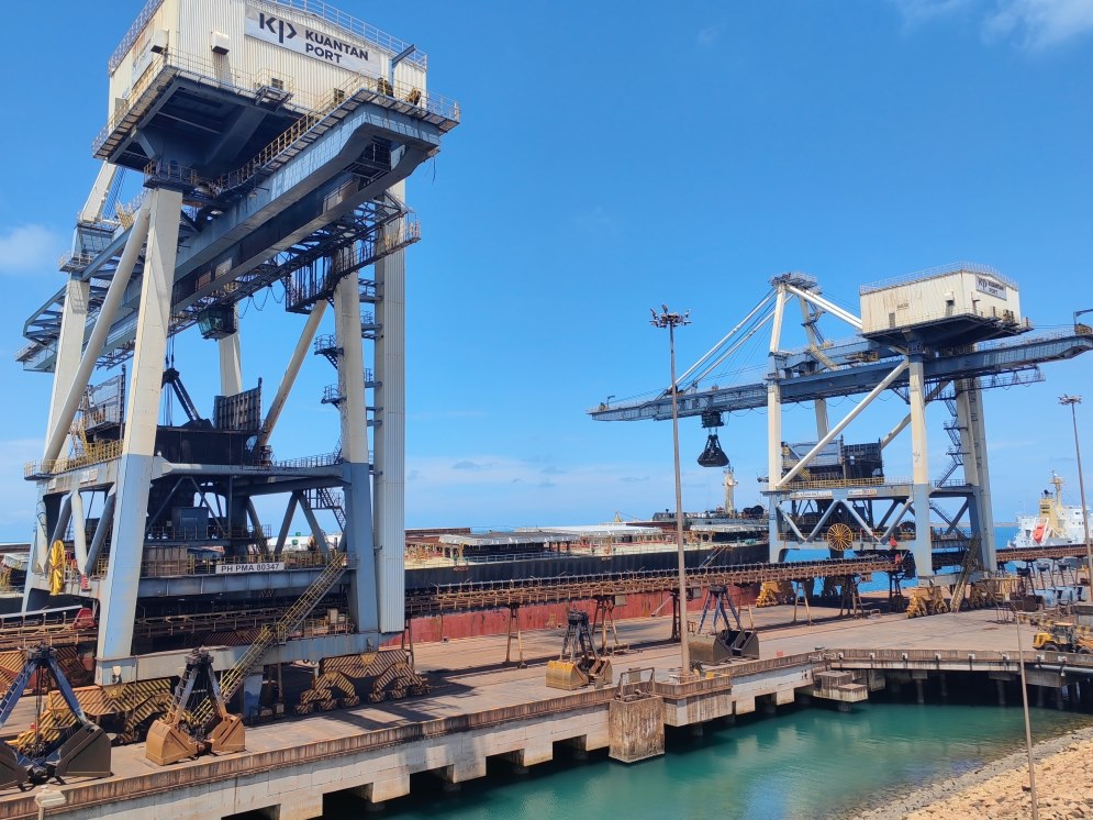 關(guān)丹港一景。（人民日報記者楊一 攝）