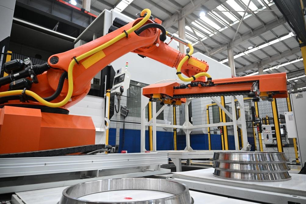 這是洛陽軸承集團股份有限公司的智能生產(chǎn)線。新華社記者 李嘉南 攝