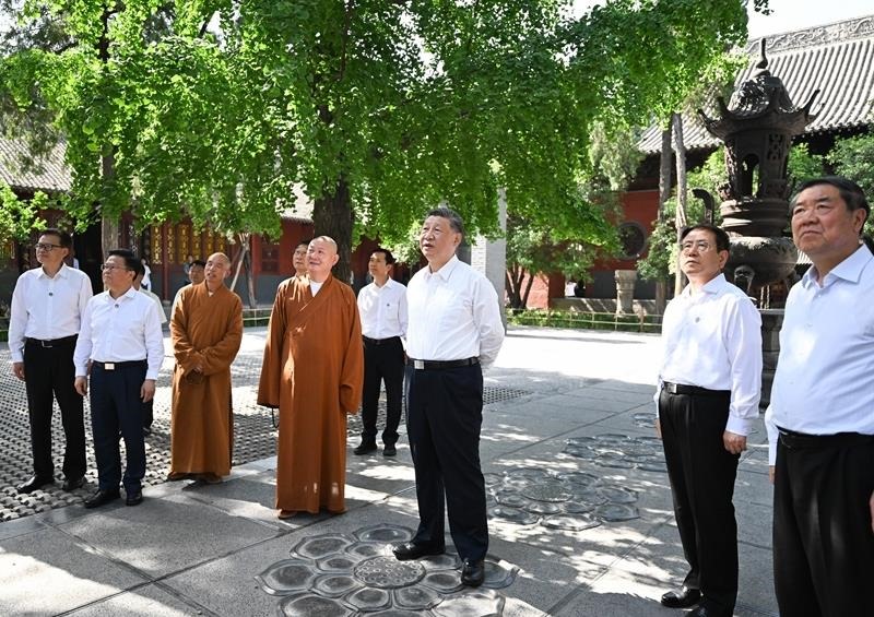 △2025年5月19日，習(xí)近平總書記在河南洛陽白馬寺考察。