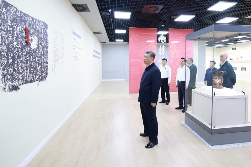 △2024年9月10日，習(xí)近平總書記來到陜西寶雞市參觀寶雞青銅器博物院。